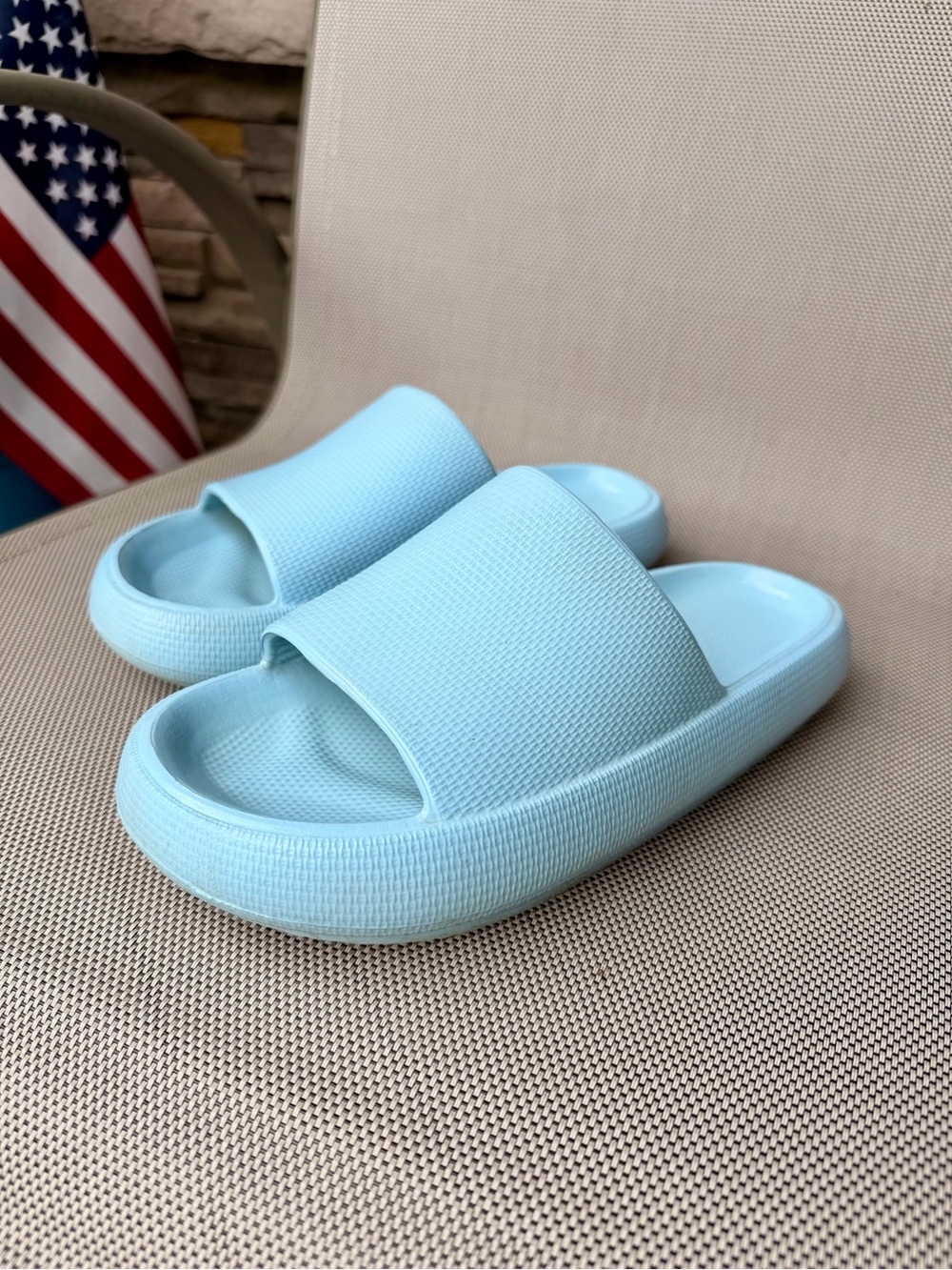 Women’s Light Blue Hollister Slide Sandals